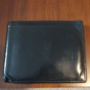 COACH mens black leather billfold wallet